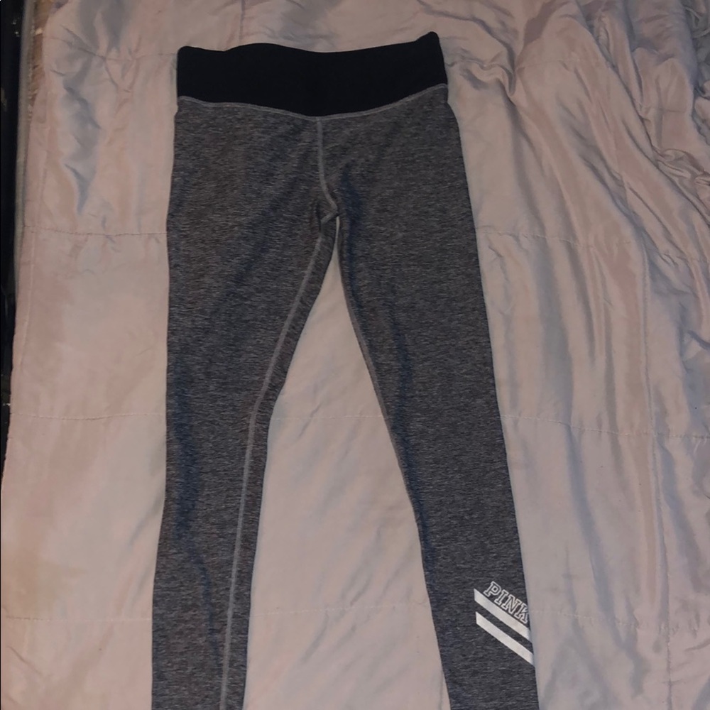 Victoria's Secret Pink Yoga Leggings - Black and Gray